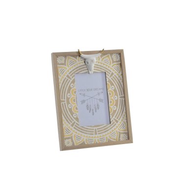 Fotoram DKD Home Decor Glas Trä Horn Boho