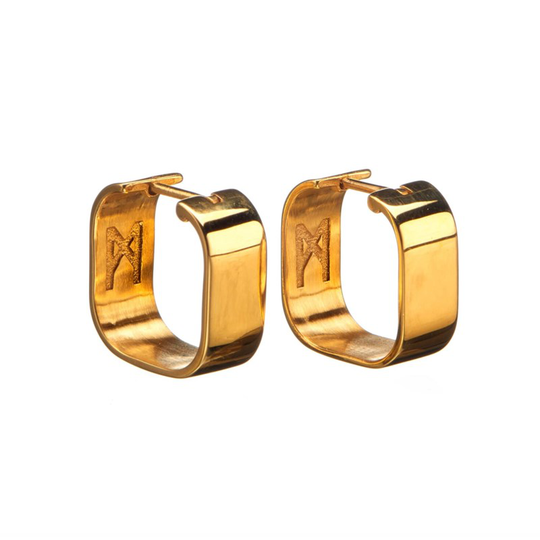 Örhängen signature creole polished guld