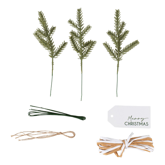 Julklappskit Snören och Etiketter Grön