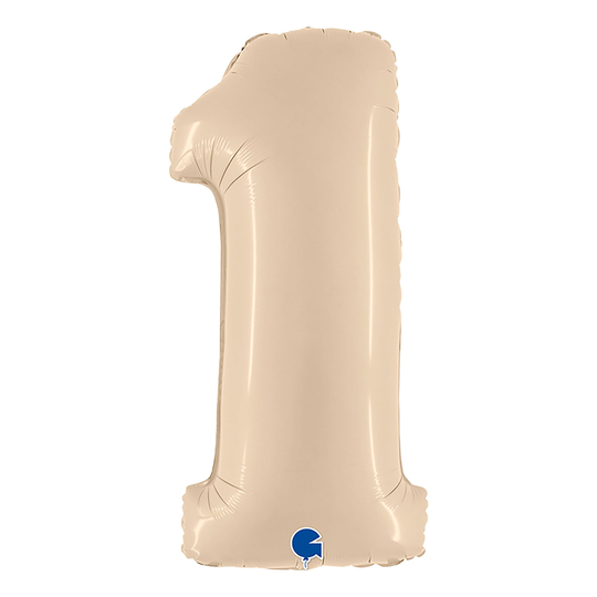 Sifferballong Satin Cream - Siffra 1