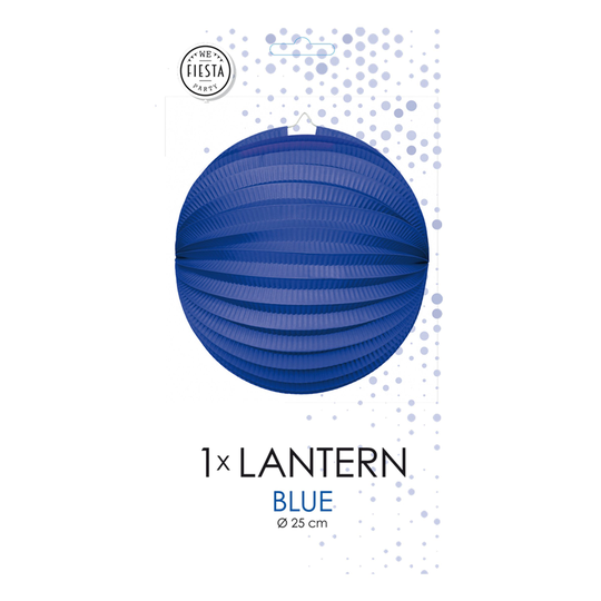 Papperslykta Rund Blå