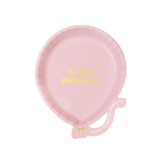 Papptallrikar - Ballong - Rosa