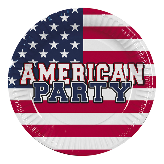 Papperstallrikar Amerikan Party - 10-pack