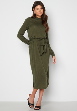 Happy Holly Faith cosy midi dress Khaki green 40/42