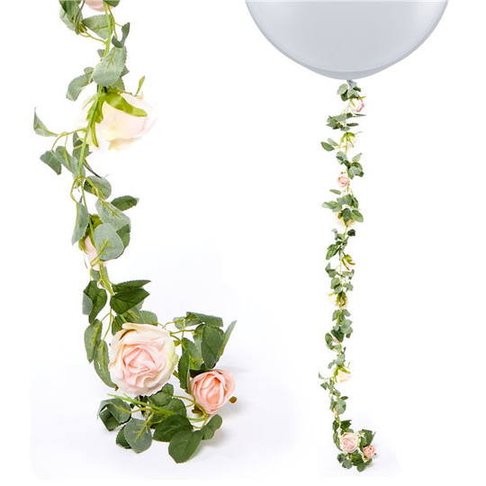 Blomstergirlang - Rosa