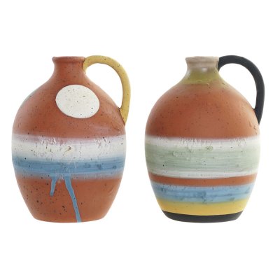 Vas DKD Home Decor Terrakota n Boho (14.5 x 14 x 20 cm) (2 pcs)