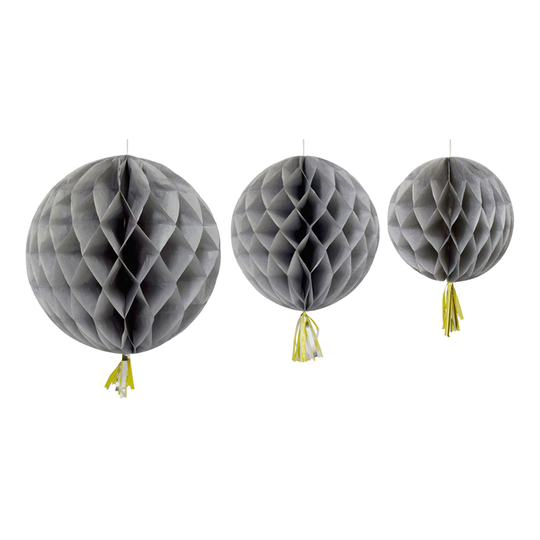 Honeycomb Tassel Grå - 3-pack