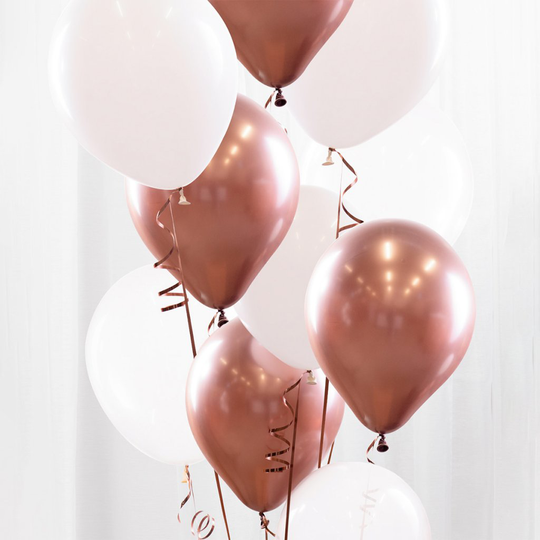 Ballongbukett - Kit - Roséguld/Chrome