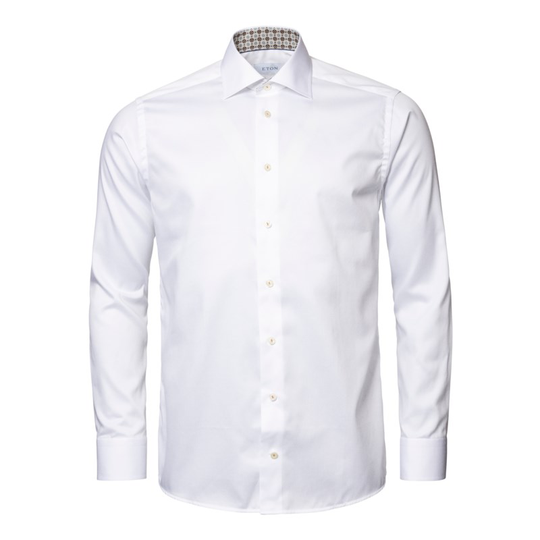 Signature twillskjorta slim fit vit