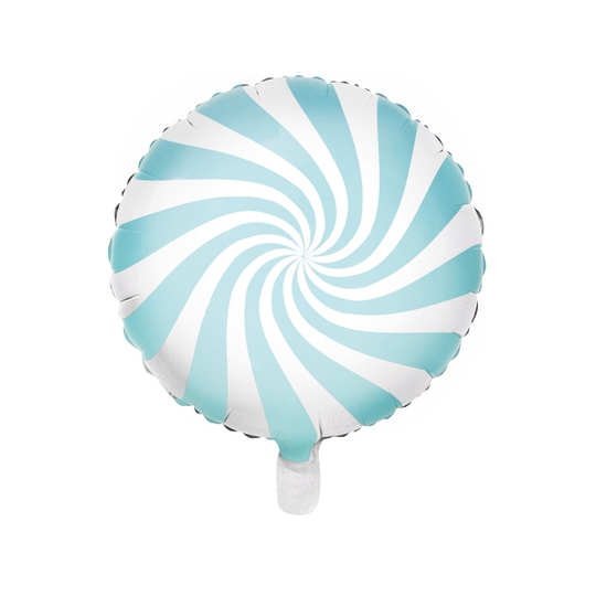 Folieballong - Swirl - Ljusblå