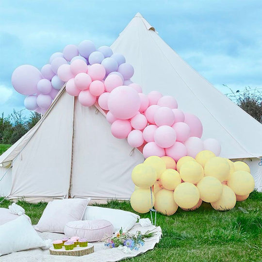 Ballongbåge Deluxe Rosa/Lila Pastell Kit