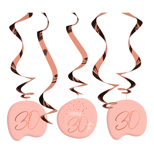 Swirls Happy 30th Lush Blush - 5-pack
