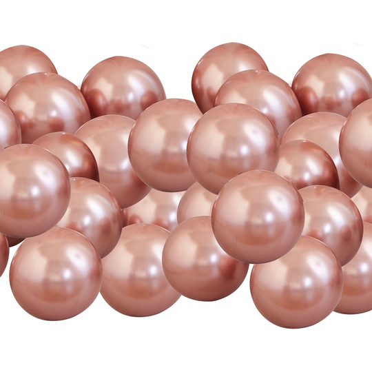 Miniballonger Roséguld - 40-pack