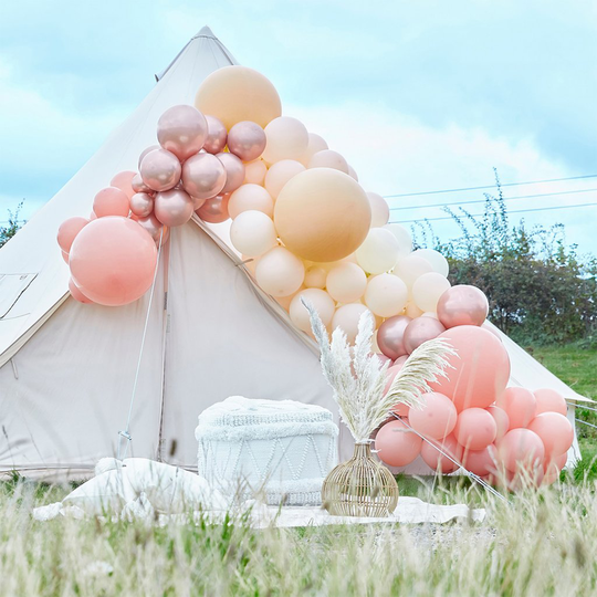 Ballongbåge - Lyx - Peach/Nude/Roséguld