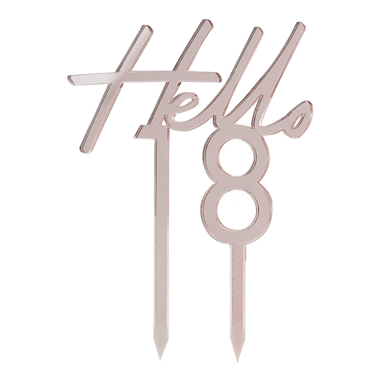 Tårtdekoration Siffra Hello - 18