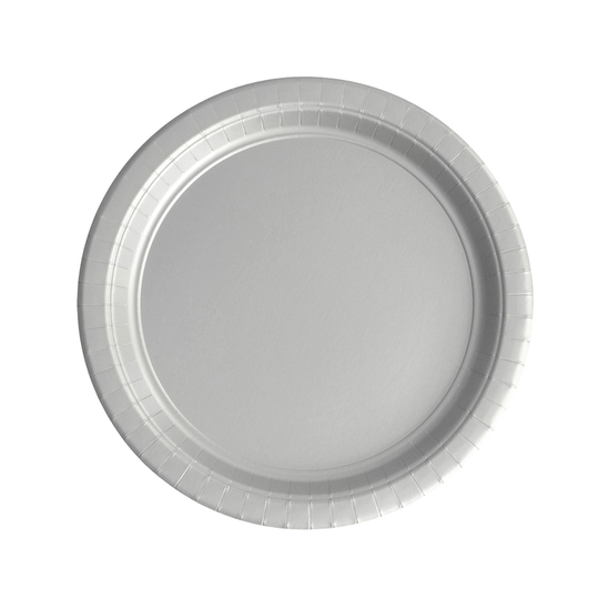 Papptallrikar - Silver (Antal: 8-pack)