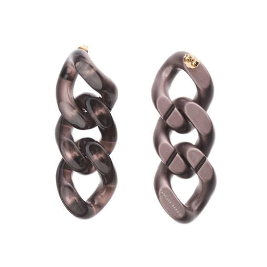 Örhänge flat chain laguna taupe
