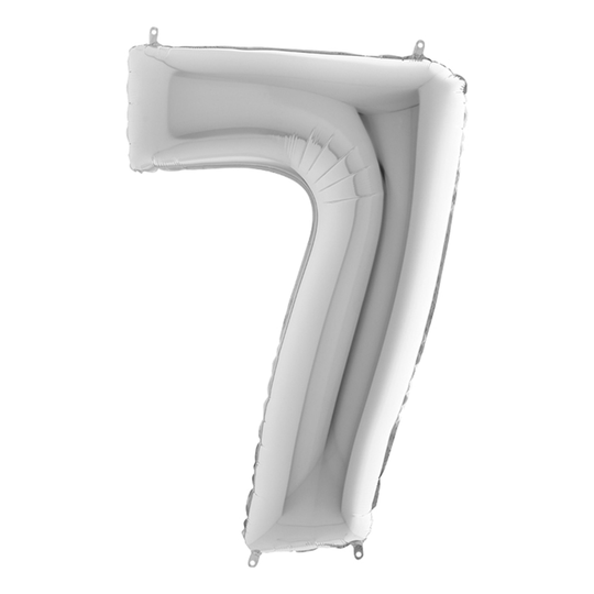 Sifferballong Silver Metallic - Siffra 7