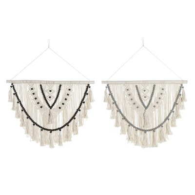 Väggdekoration DKD Home Decor Bomull Rattan Boho (70 x 3 x 98 cm) (2 antal)