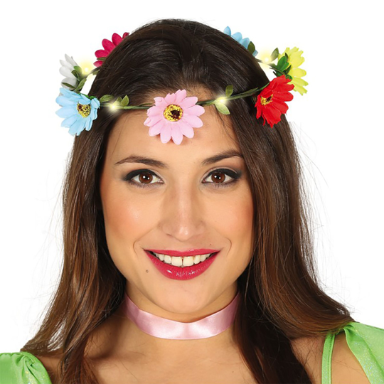 Blomsterkrans med LED