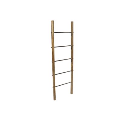 Handdukshängare golvmodell DKD Home Decor Naturell Silvrig Aluminium Mangoträ (42,5 x 5 x 147,5 cm)