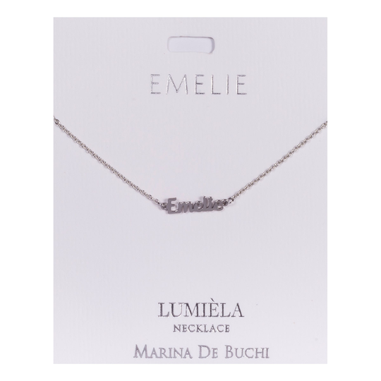 Namnhalsband Silver - Emelie