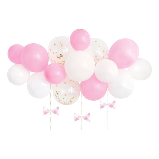 Ballongbåge Rosa Med Rosetter