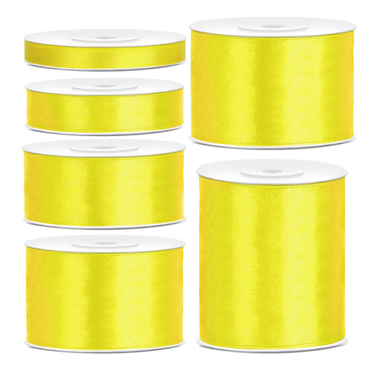 Satinband Gul - 12 mm x 25 m