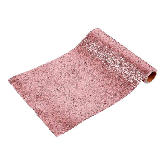 Bordslöpare Lyx Rosa/Glitter - 180 cm