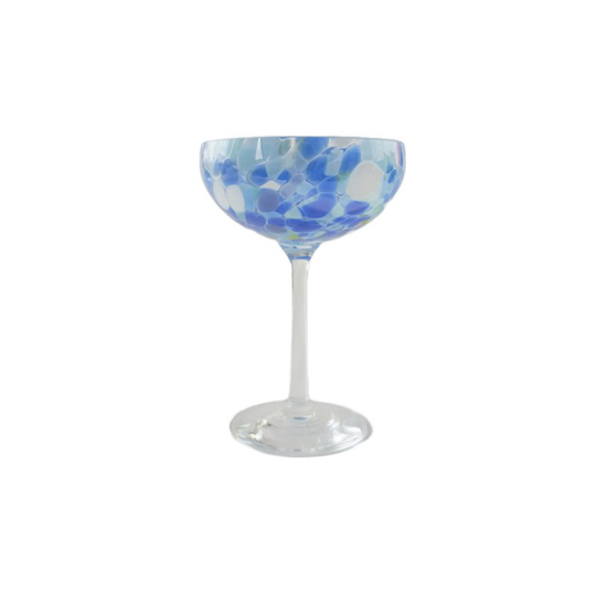 Swirl champagneglas blå 22 cm cl