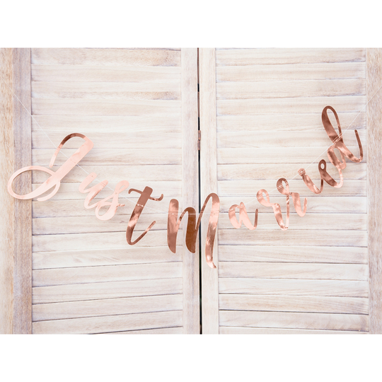 Backdrop - Just Married - Roséguld