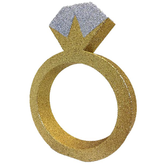 Bordsdekoration - Förlovningsring - Glitter