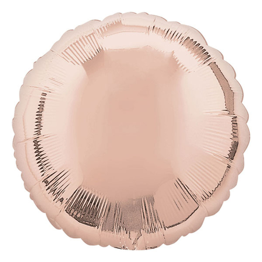 Folieballong Rund Roséguld