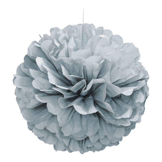 Pom Pom Silver Hängande Dekoration