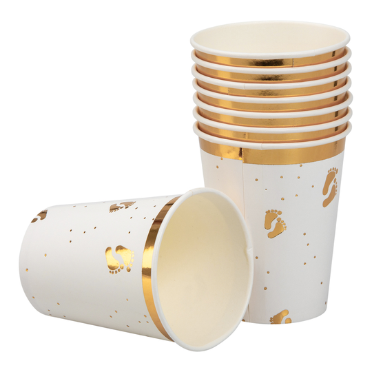 Pappmuggar - Babyfötter - Guld