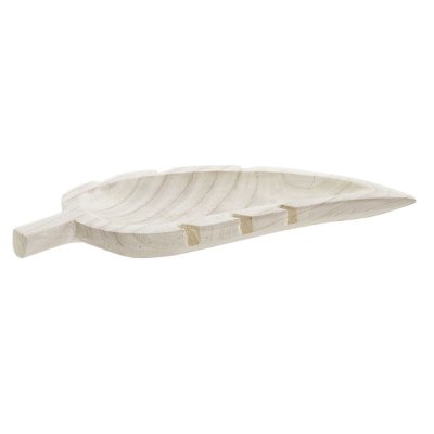 Bordsdekoration DKD Home Decor �S3017380 Blad Brun Paulowniaträ Löv av en växt (37.5 x 16 x 3 cm) (37 cm)