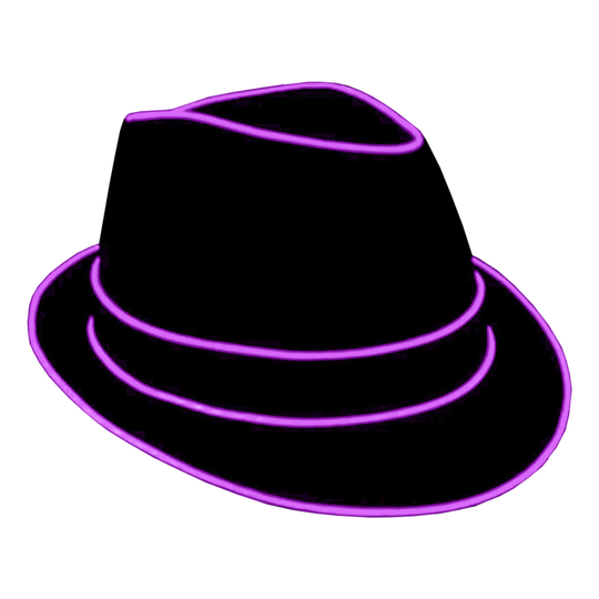 El Wire LED Hatt - Lila