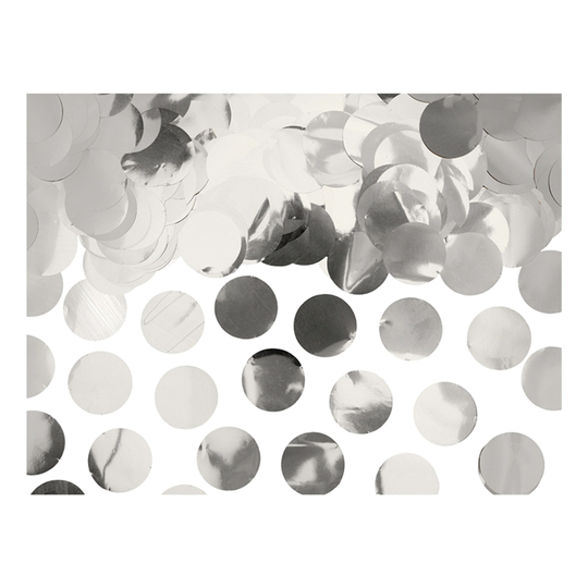 Konfetti Rund Silver Metallic