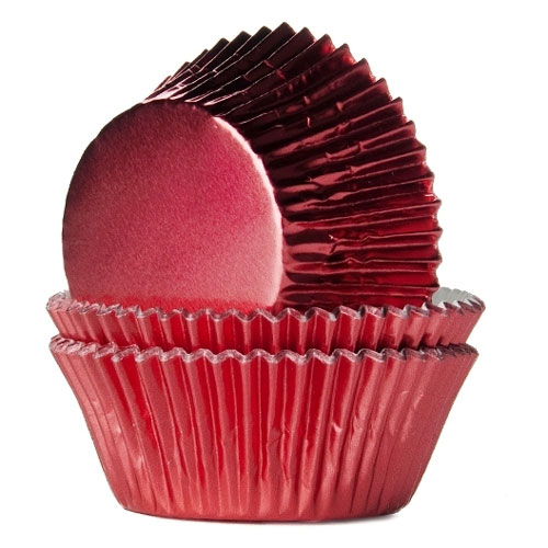 Muffinsformar - Folie - Röd
