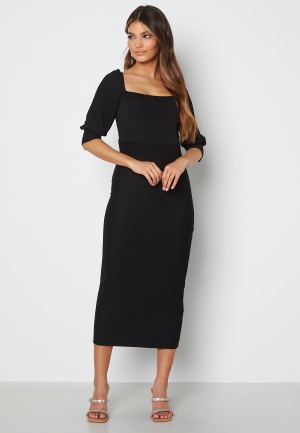 BUBBLEROOM Maybelle puff sleeve dress Black L