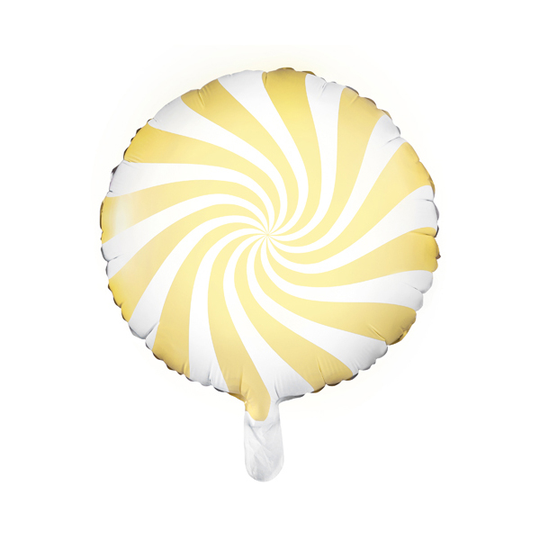 Folieballong - Swirl - Gul