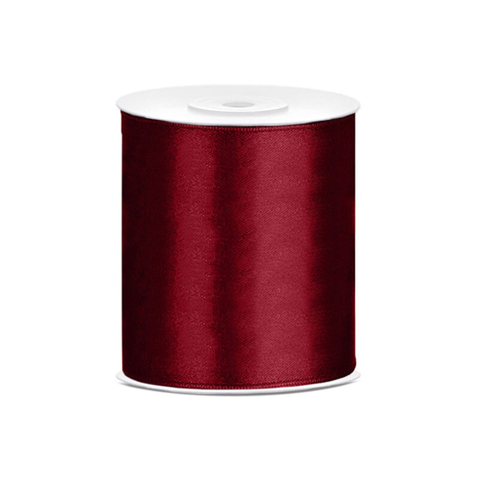 Satinband Mörkröd - 100 mm x 25 m