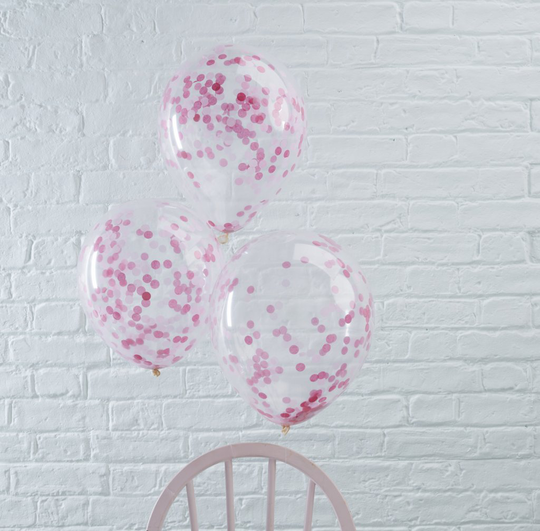 Konfettiballonger - Rosa