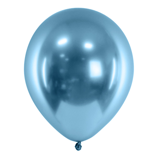 Ballonger Krom Blå - 25-pack