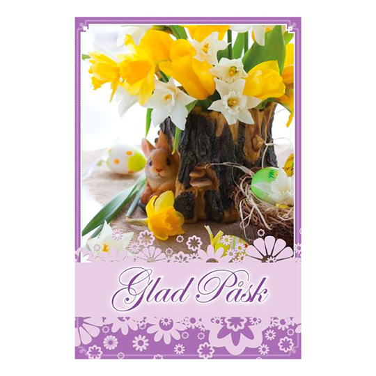Påskkort Dubbelt Blommor