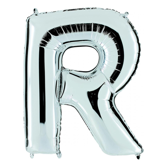 Bokstavsballong Silver - Bokstav R