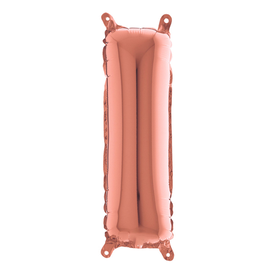 Bokstavsballong Mini Roséguld - Bokstav I
