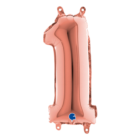 Sifferballong Mini Roséguld Metallic - Siffra 1