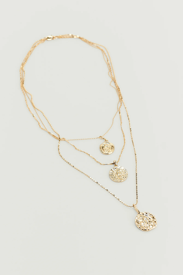 NA-KD Accessories Halsband med hängen i flera lager - Gold