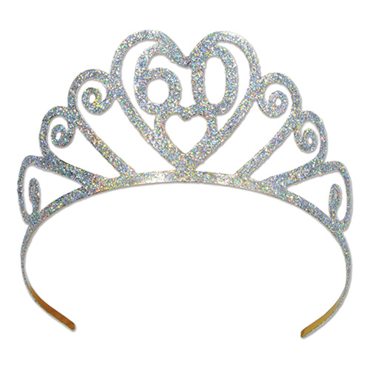 Glittertiara med Siffror - 60